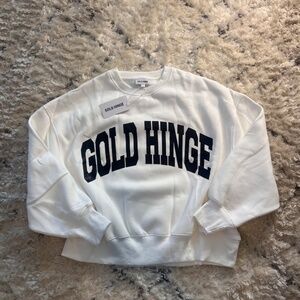 🤍 Gold Hinge Ivory GH Wide Arm Sweatshirt Top